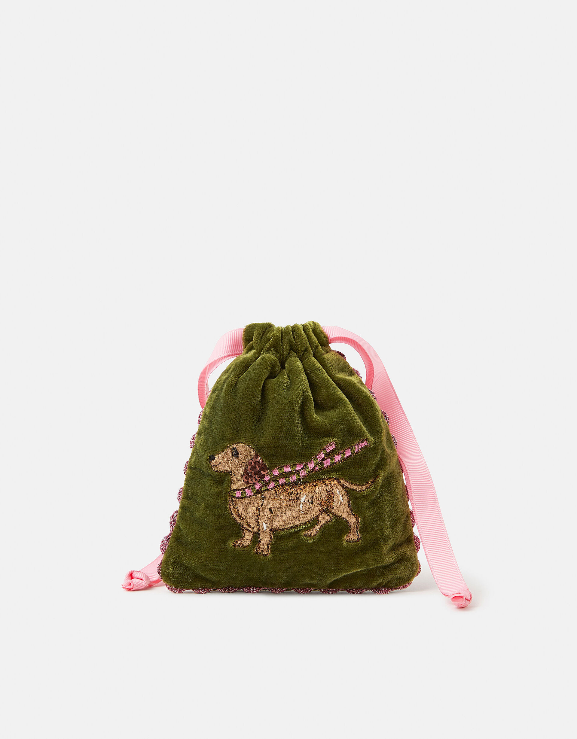 Sausage Dog Velvet Drawstring Pouch | Accessorize (Global)