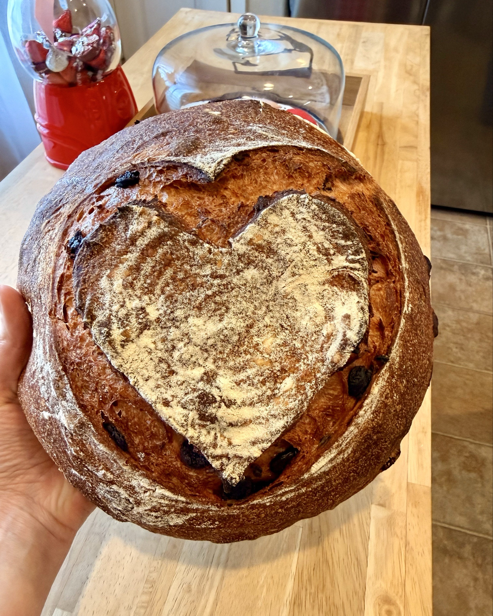 ❤️🍫🍓Chocolate strawberry sourdough bread for Valentines! The color was a disappointment, but the taste was incredible. The recipe required dragon fruit power, which I didn’t have, so I used beet power instead. However, once it baked, the color turned brown. Therefore, please don’t substitute! I linked all the essentials I used, the best chocolate chips and the freeze dried strawberries. 

#LTKValentine #LTKmomlife #LTKfoodie