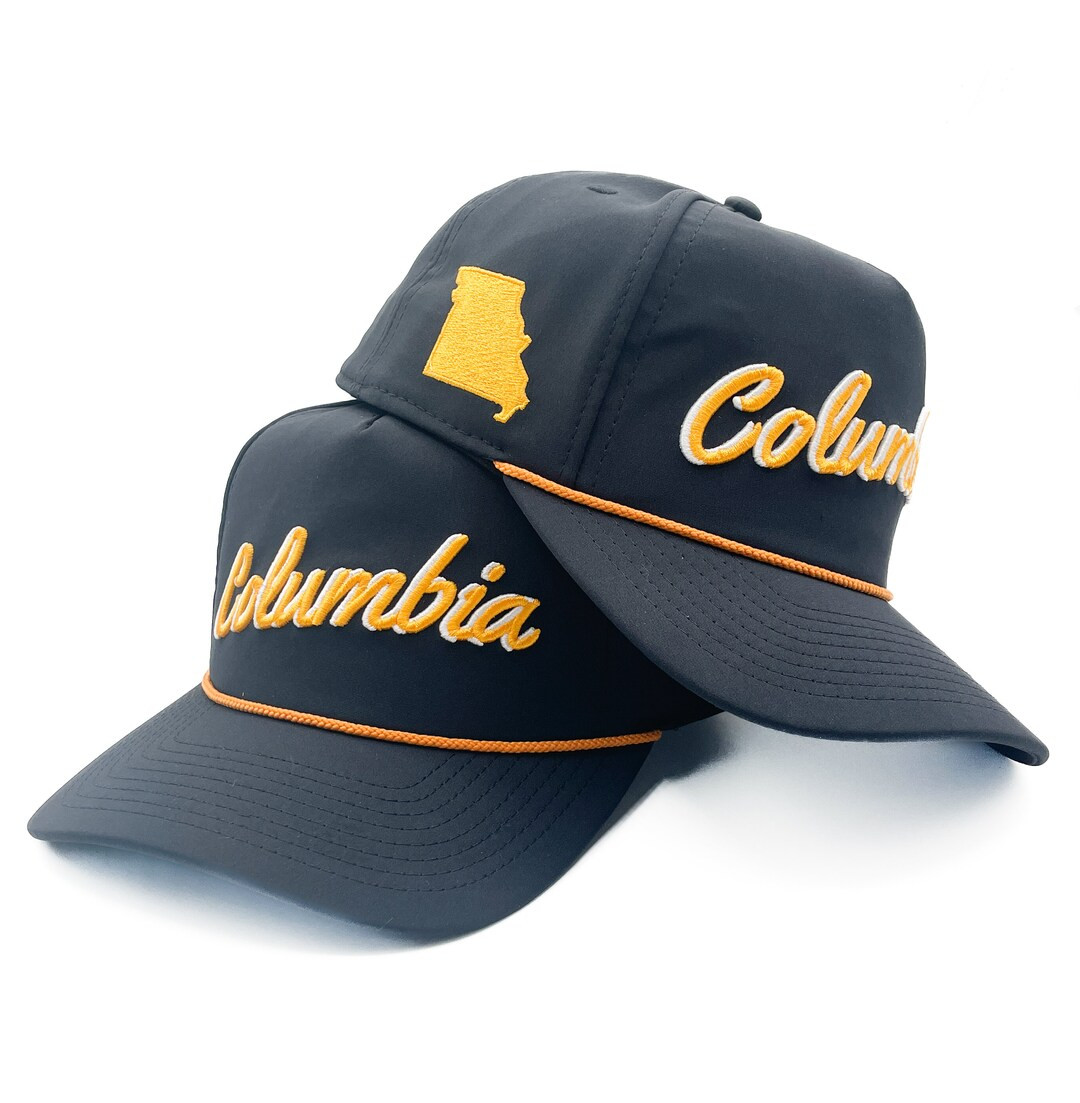 Black "Columbia, MO" Rope Hat | 3D embroidery | College Football | Missouri St. | Rope Golf Cap |... | Etsy (US)