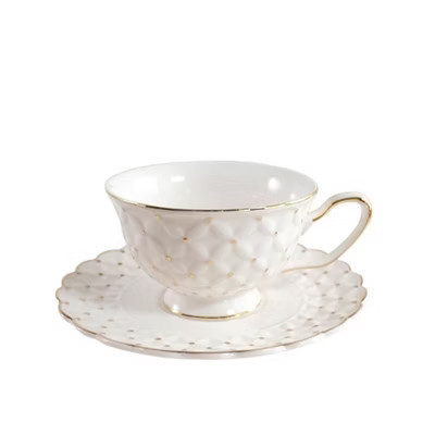 Jiallo 6 oz Tea Cup & Saucer Gold Dots | Target