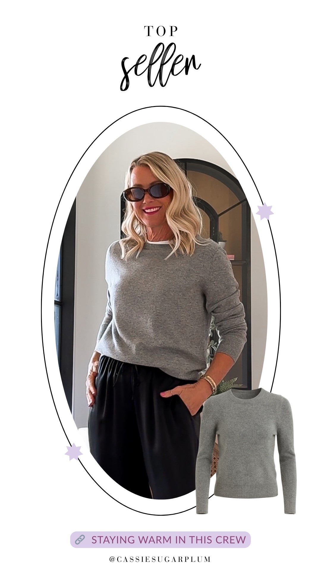 Staying warm in this cashmere crew from Quince! Such a good layering piece for the season. 🤍

#LTKOver40 #LTKSeasonal #LTKStyleTip