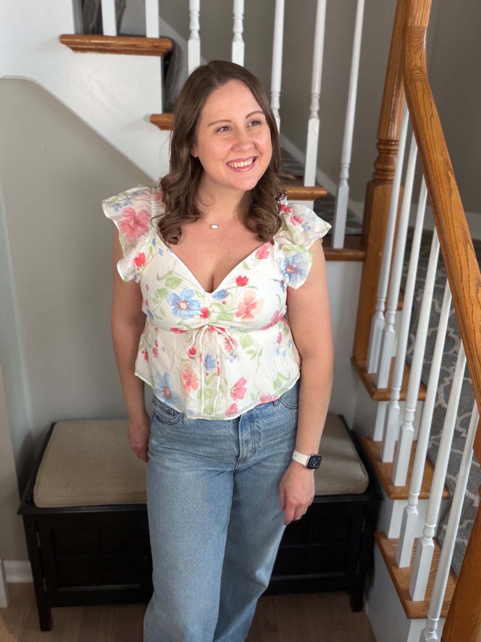 This top is one of those effortless pieces you’ll keep reaching for all season 🌸✨ The fit & flare shape is so flattering and the flutter sleeves give it that soft, elevated feel without trying too hard

The fabric is light and breezy, making it perfect for warmer days, and it pairs so easily with denim, shorts, or even a cute skirt 🫶 It’s such a simple way to look put together with minimal effort

There’s another print option too, but this one immediately stood out to me 😍

#LTKStyle #SpringOutfits #FeminineStyle #AffordableFinds #CasualChic #LTKFashion #WarmWeatherStyle

#LTKgrwm #LTKootd #LTKMidsize