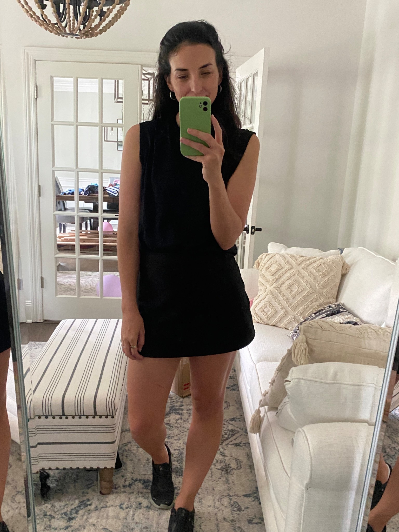 Saturday morning play date outfit! We took the kids to the park and this activewear skirt with built in shorts was perfect for chasing after them. Wearing a medium in both my oversized tank and my black skirt. The skirt runs a little big in the waist but I still like the fit. 

#LTKFindsUnder50 #LTKActive #LTKFindsUnder100