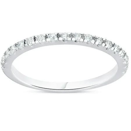 .25ct Diamond Ring Stackable Engagement Womens Wedding Band 10K White Gold | Walmart (US)