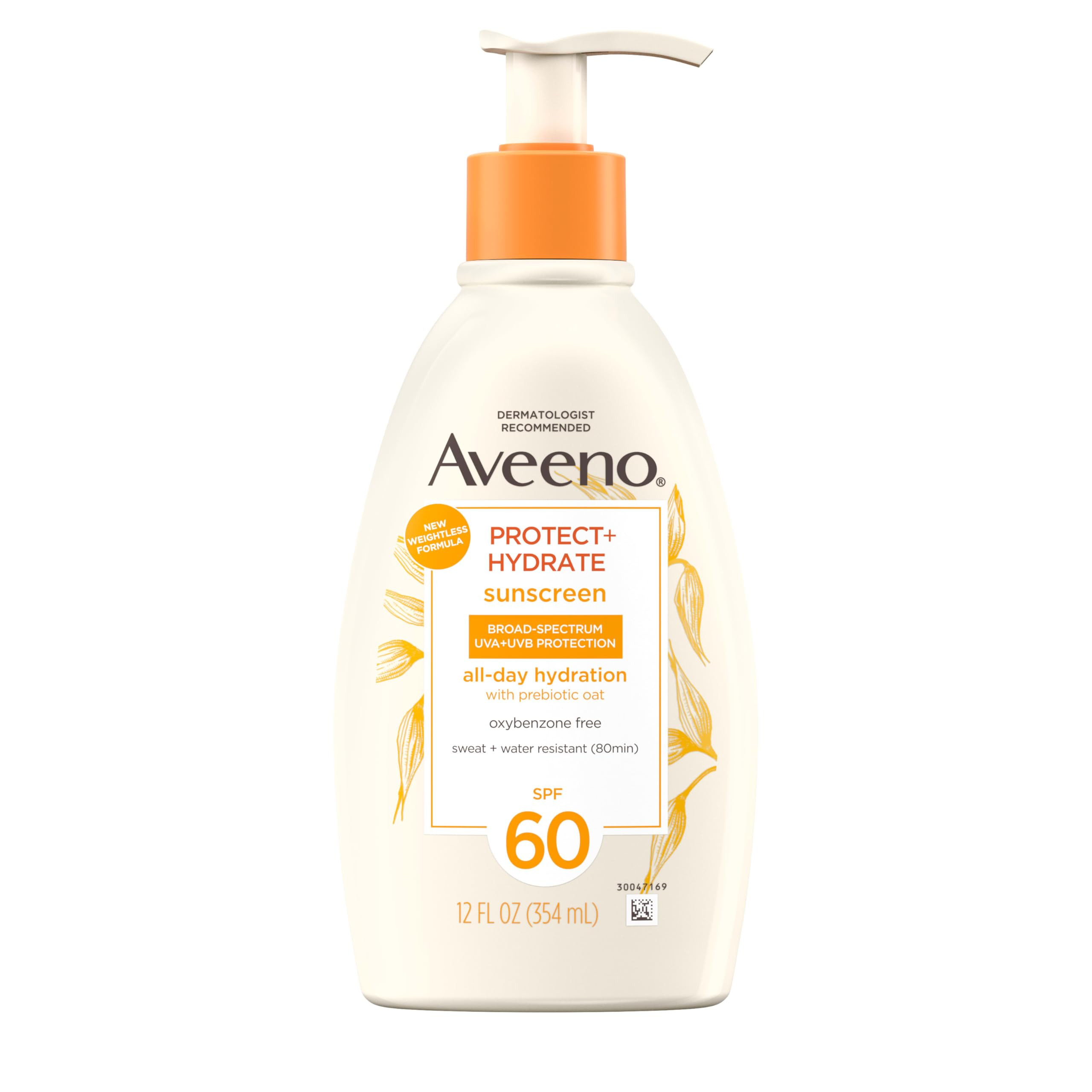 Aveeno Protect + Hydrate Sunscreen Moisturizing Body Lotion with Broad Spectrum SPF 60 and Prebio... | Amazon (US)