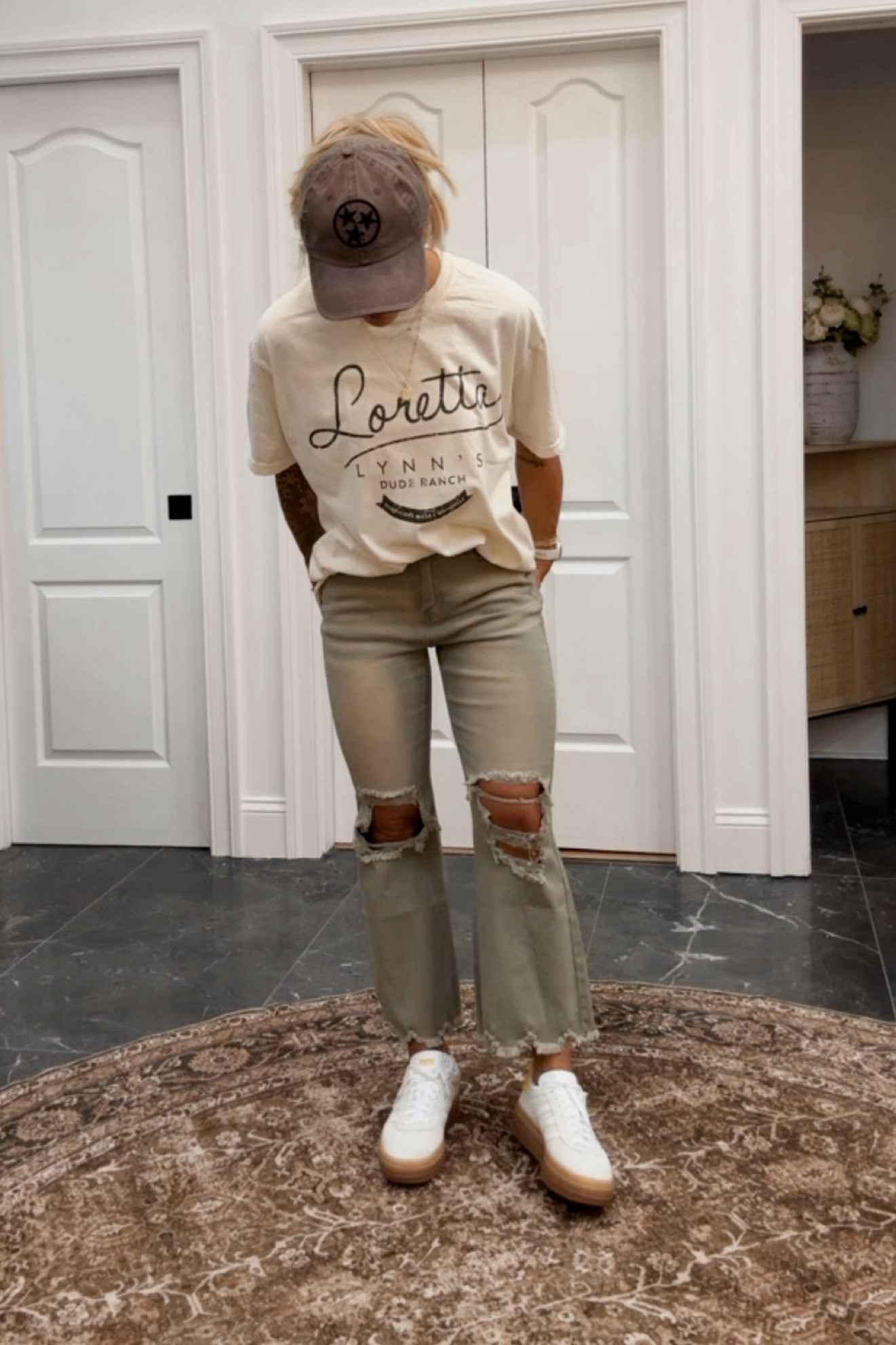 Pizza date night fit🤎 y’all these STRETCHY AMAZON flare pants are everything! Tons of colors! In the 4 / army green😊 tee - L (code HOLLEY25 this weekend) ✨

Casual style / comfy / amazon fashion / style / jeans / denim / Holley Gabrielle 

#LTKFindsUnder50 #LTKFindsUnder100 #LTKStyleTip