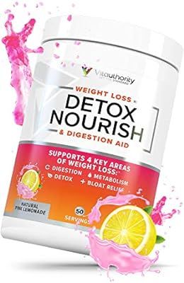 Amazon.com: Detox Nourish Detox Cleanse Weight Loss Powder: Natural Digestive Enzyme Supplement w... | Amazon (US)