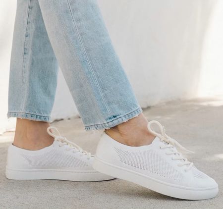 Try-on of these sneakers I got on sale for $55. Although they're now back to regular price. True to size. They're very comfortable since the material is stretchy.

These sneakers are made from 4 post-consumer recycled plastic bottles.

#LTKshoecrush