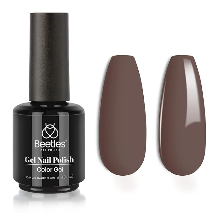 Beetles Gel Nail Polish Color-1 Pcs 15ml Gray Brown Color Soak Off Gel Polish Nail Art Manicure | Amazon (US)