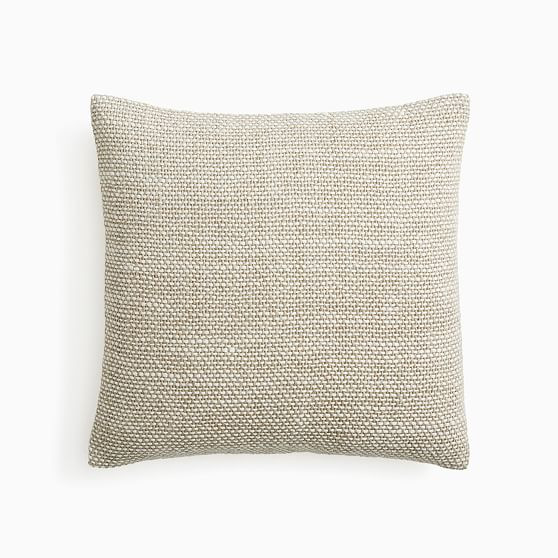 Two Tone Chunky Linen Pillow Cover, 20""x20"", Natural | West Elm (US)