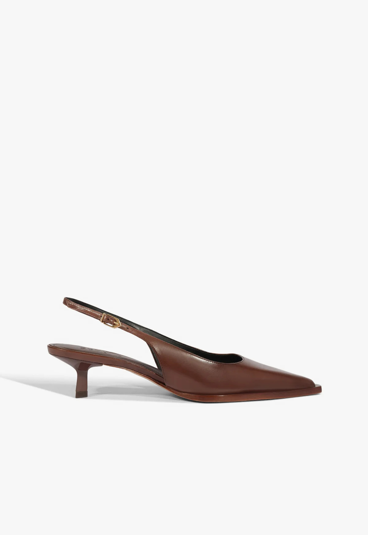 Daria Sling Brown Low Stiletto Heel Pump | Schutz (US)