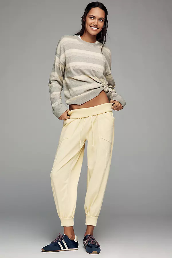 Daily Practice by Anthropologie Easygoing Capri Drawstring Sweatpants | Anthropologie (US)