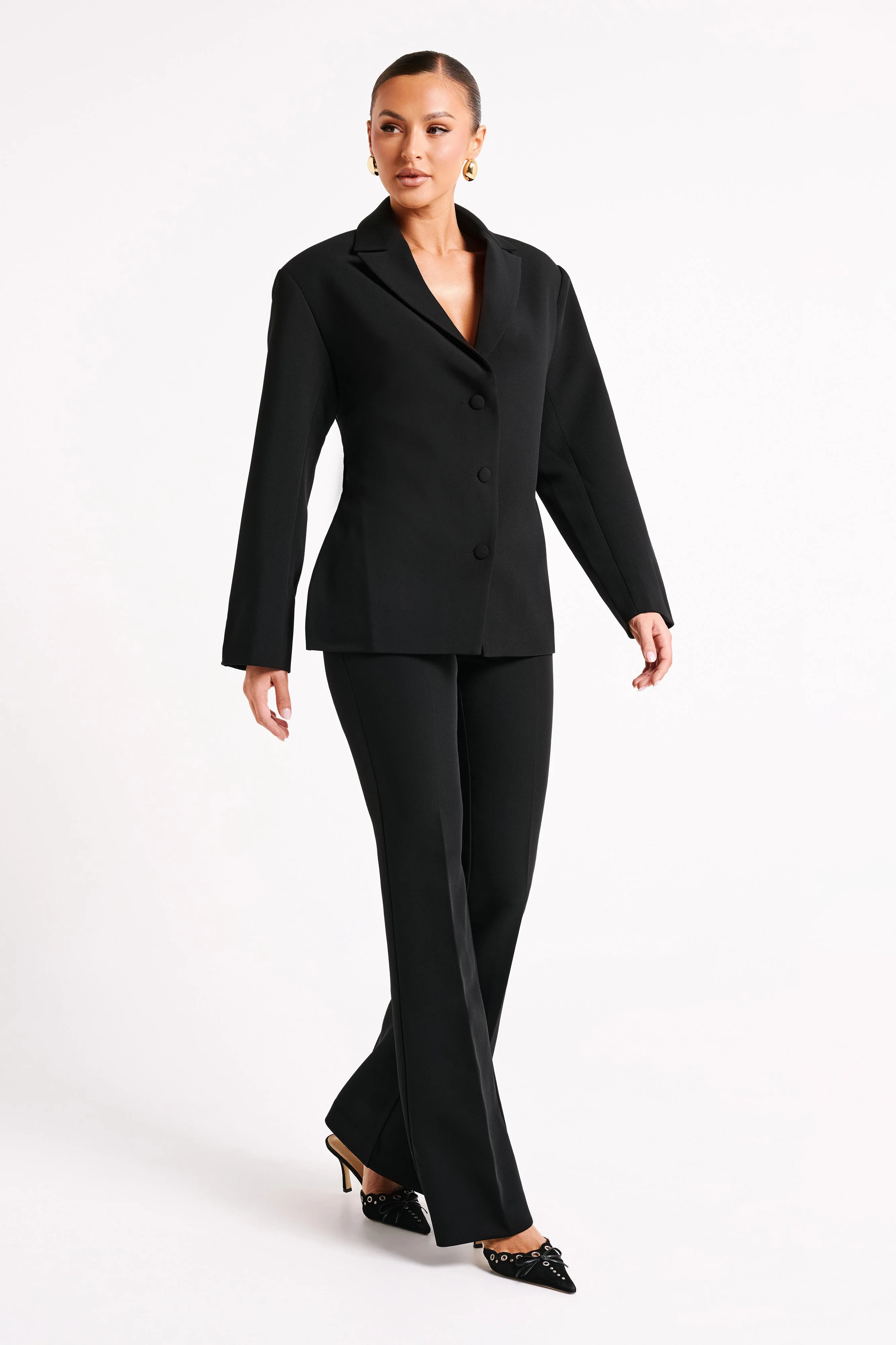 Addie Suiting Blazer - Black | Meshki (APAC)