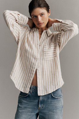 Shrunken Bennet 100% European Linen Buttondown Shirt | Anthropologie (US)