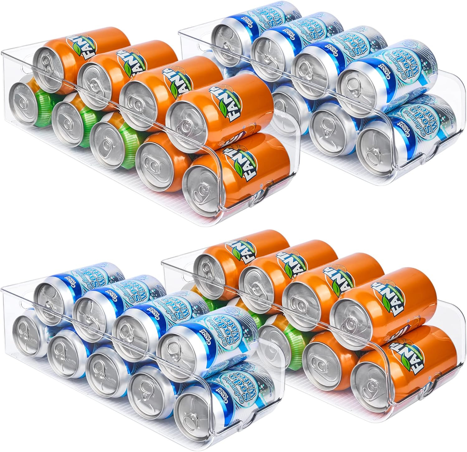Amazon.com: Vtopmart 4 Pack Soda Can Organizer for Refrigerator, Fridge Drink Can Holder for Pant... | Amazon (US)