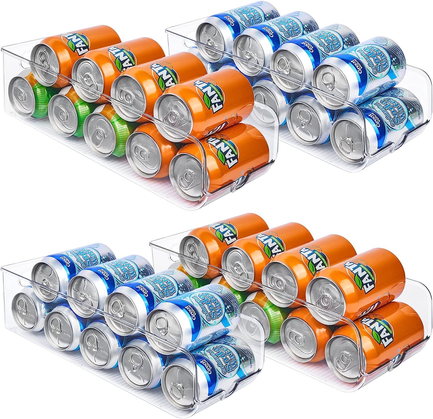 Amazon.com: Vtopmart 4 Pack Soda Can Organizer for Refrigerator, Fridge Drink Can Holder for Pant... | Amazon (US)