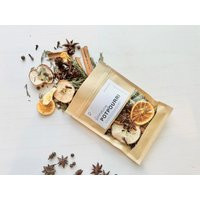 Set Of 3 ""Seasons Greetings' Individual Simmering Potpourri // Organic 5x7Inches | Etsy (US)