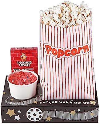 Movie Night Snack Trays (set of 12) Includes cup holder, a pocket for popcorn and place for candy... | Amazon (US)