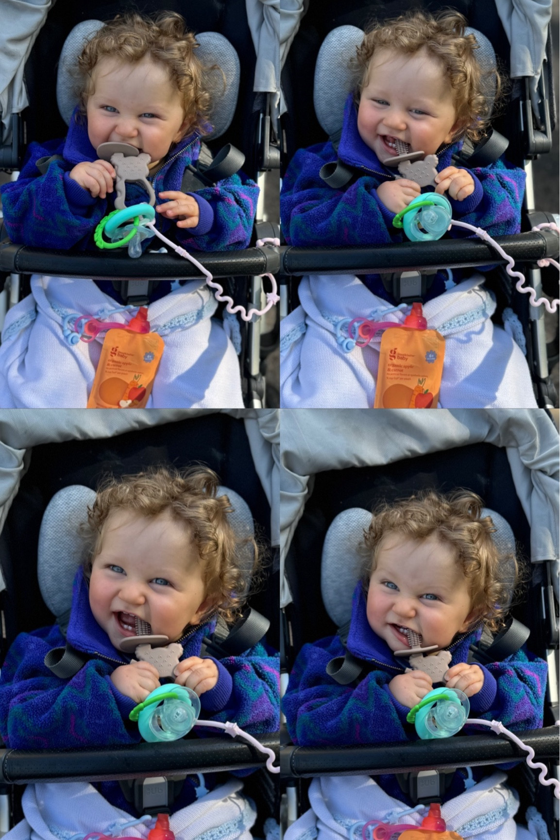 Finn’s FAVORITE teether. It has a suction cup on the bottom that helps keep him entertained at the dinner table! 
The tops for the food pouches have been a life saver when it comes to messes. They also helped him learn how to hold it and feed himself with the no mess top! (Food grade silicone) 

#LTKSaleAlert #LTKBaby #LTKFindsUnder50