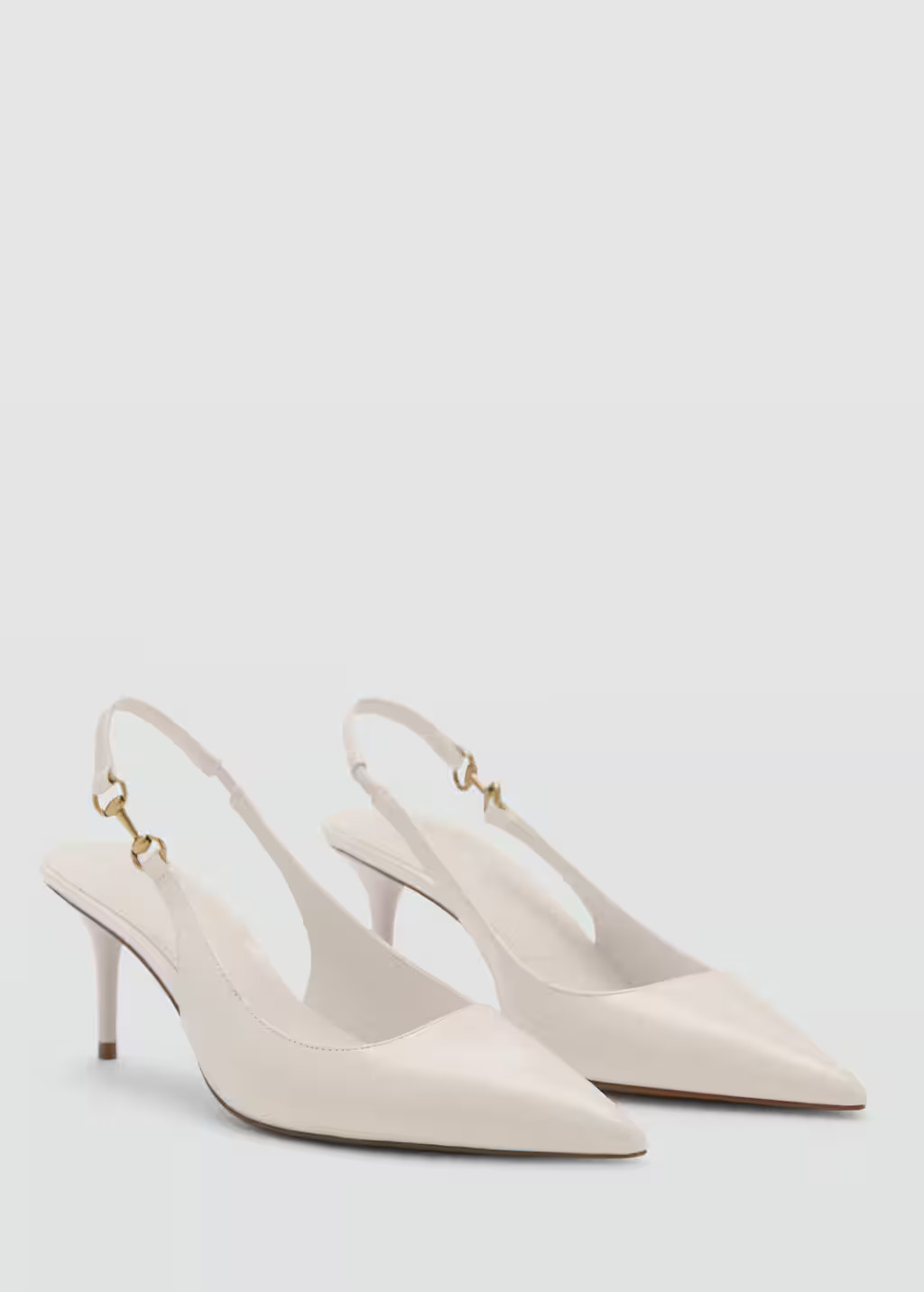 Heeled shoes with link detail beige - Women - 6½ - MANGO | Mango (US/MX/AU)