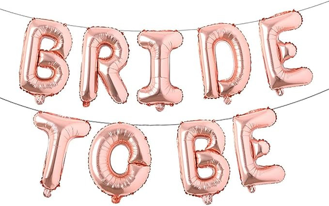 Bride to Be Banner Letters Balloons Pack Engagement Party Decorations 16 Inches of Foil Mylar Sup... | Amazon (US)