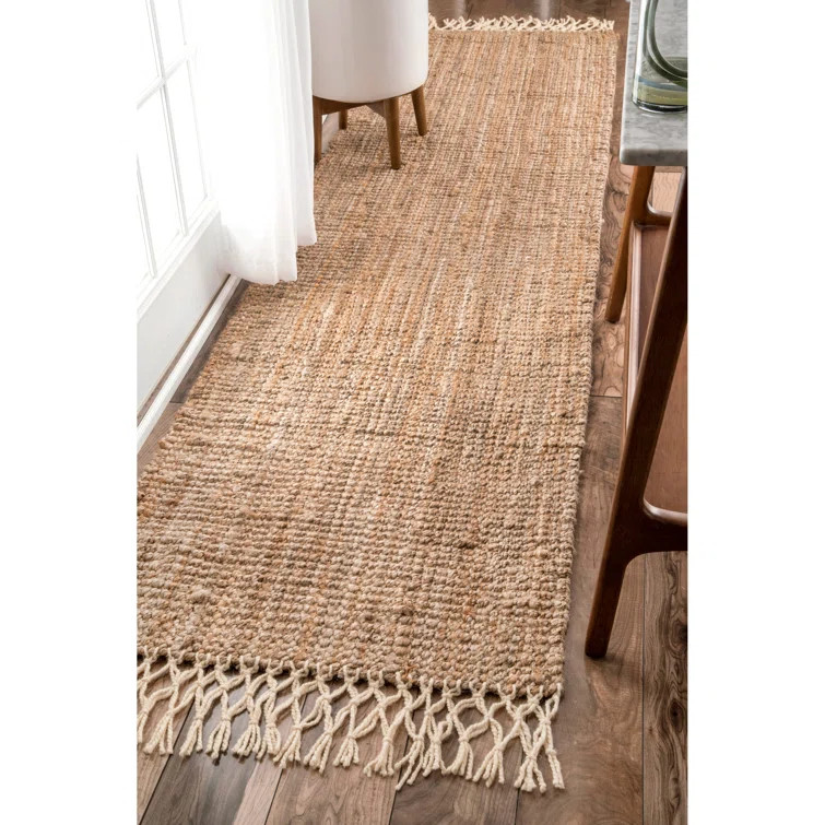Werts Handmade Tufted Farmhouse Jute Brown Rug | Wayfair North America
