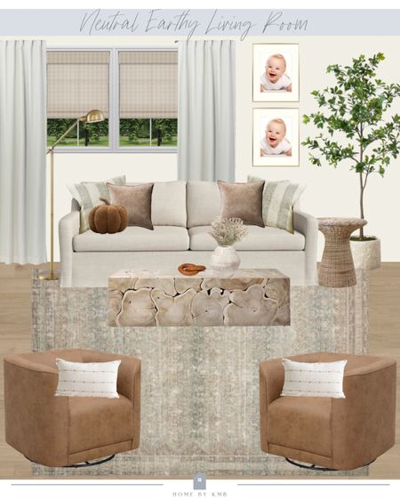 Earthy neutral living room design 

#LTKhome