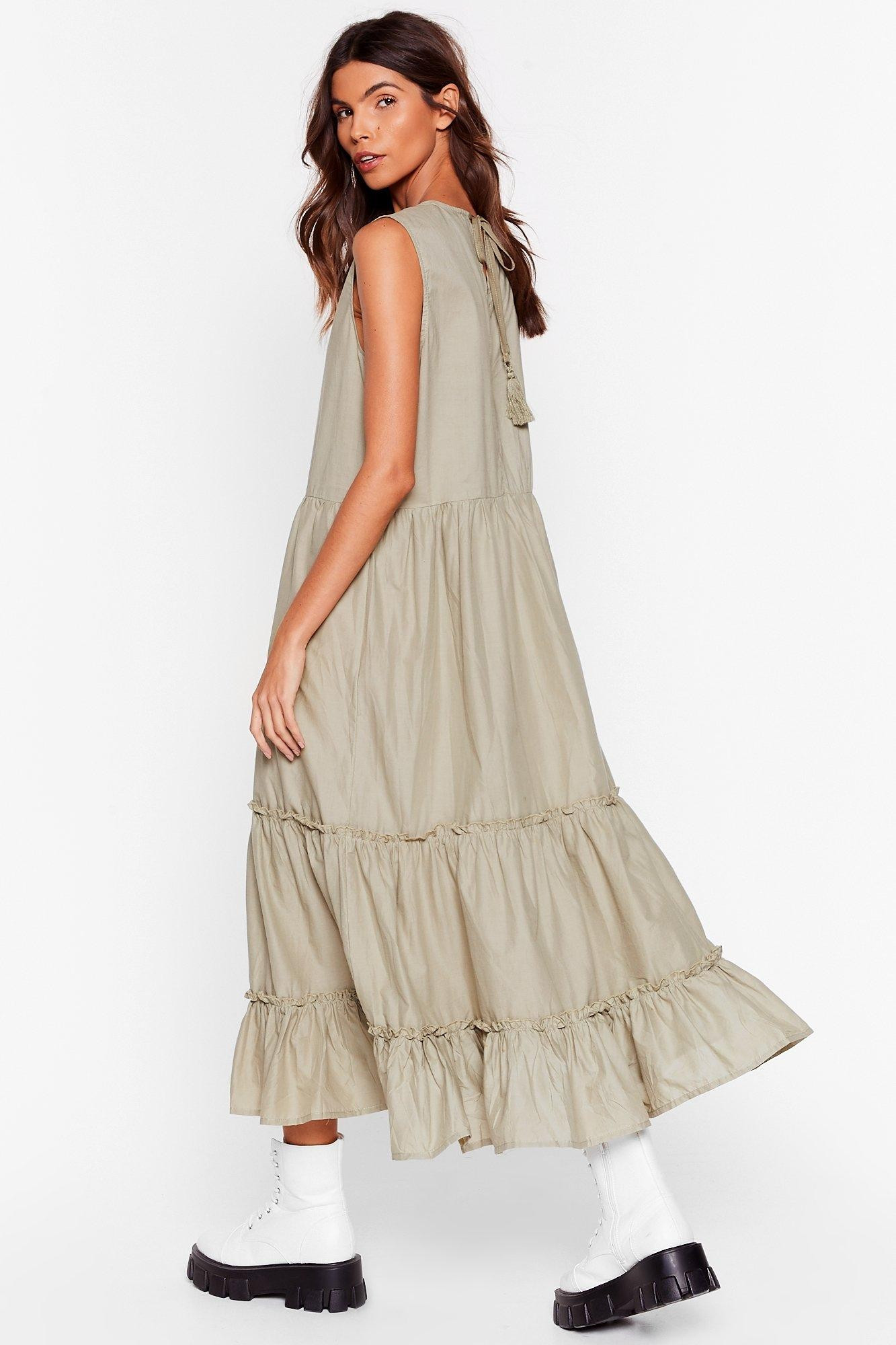 Tier I Go Again Ruffle Midi Dress | NastyGal (UK, IE)