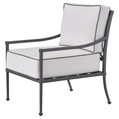 Coastal Living Izaiah Outdoor Lounge Chair, Black/White | One Kings Lane