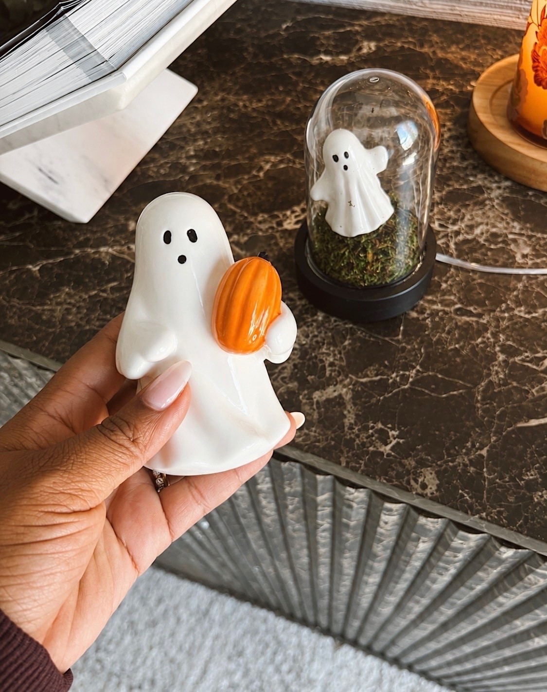 Halloween decor at Target for $5! 🧡 Love these cute little ghost figurines to decorate an entryway table or mantle.

#LTKSeasonal #LTKHome