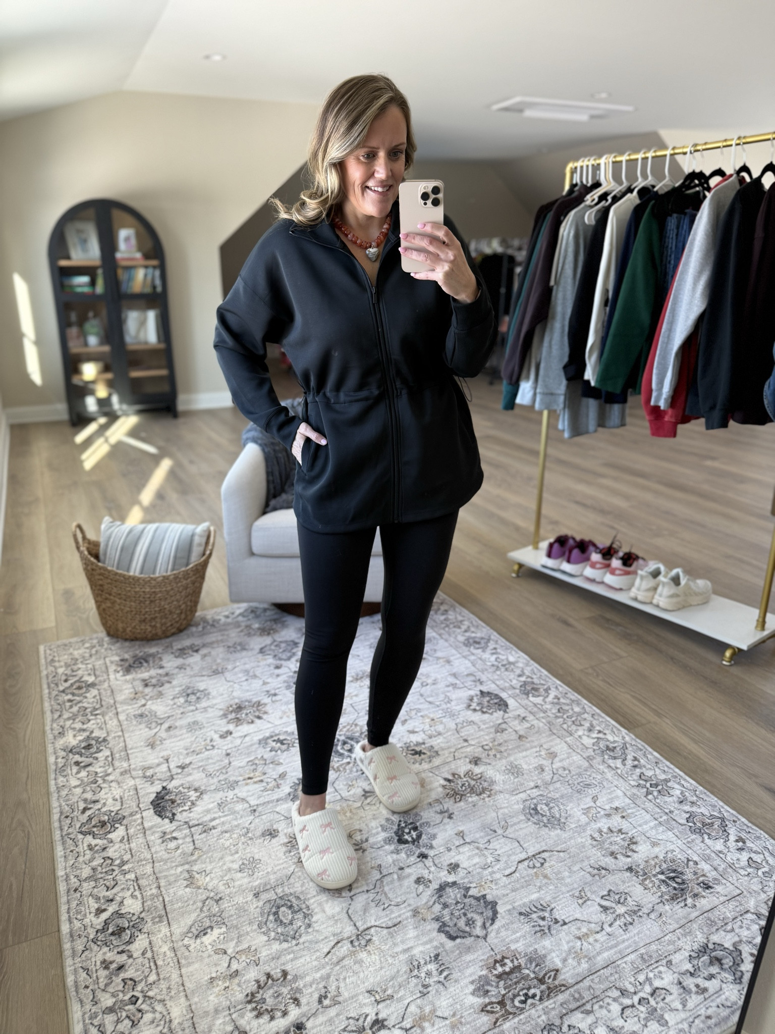 So impressed with this line! Fits TTS 

Valentine’s Day
Denim top
Leggings 
Zip up sweatshirt 
Boyfriend fit denim  
Graphic tee 
Slippers
Mom outfit 
OOTD 

#LTKmomlife #LTKdayinmylife #LTKootd