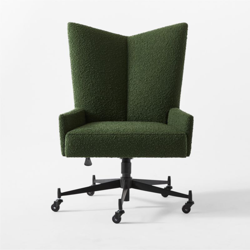 Bowtie Green Boucle Office Chair Model 3002 + Reviews | CB2 | CB2