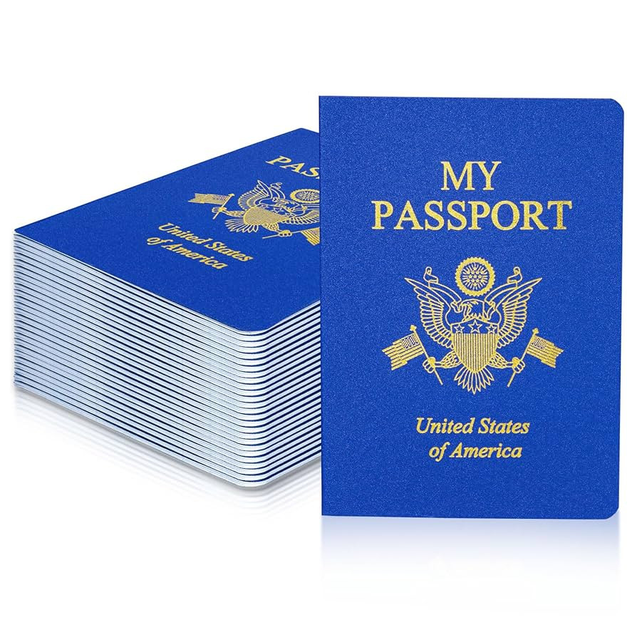 60 Pcs Blank Passport Notebook Blue Passport Book Fake Passport Travel Journal Sticker Collection... | Amazon (US)