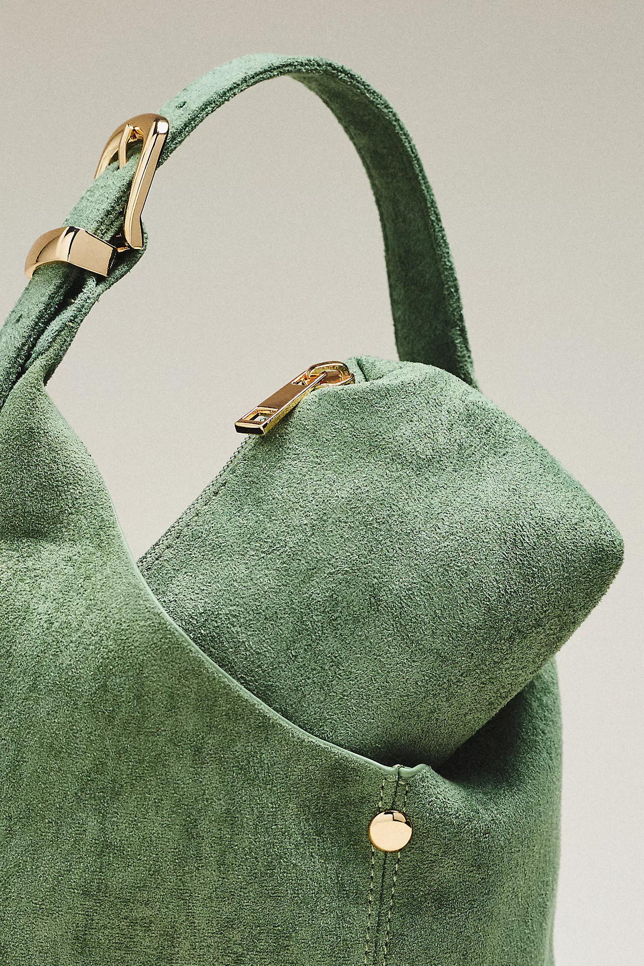 By Anthropologie Love Knot Faux Suede Mini Buckle Slouchy Bag | Anthropologie (US)