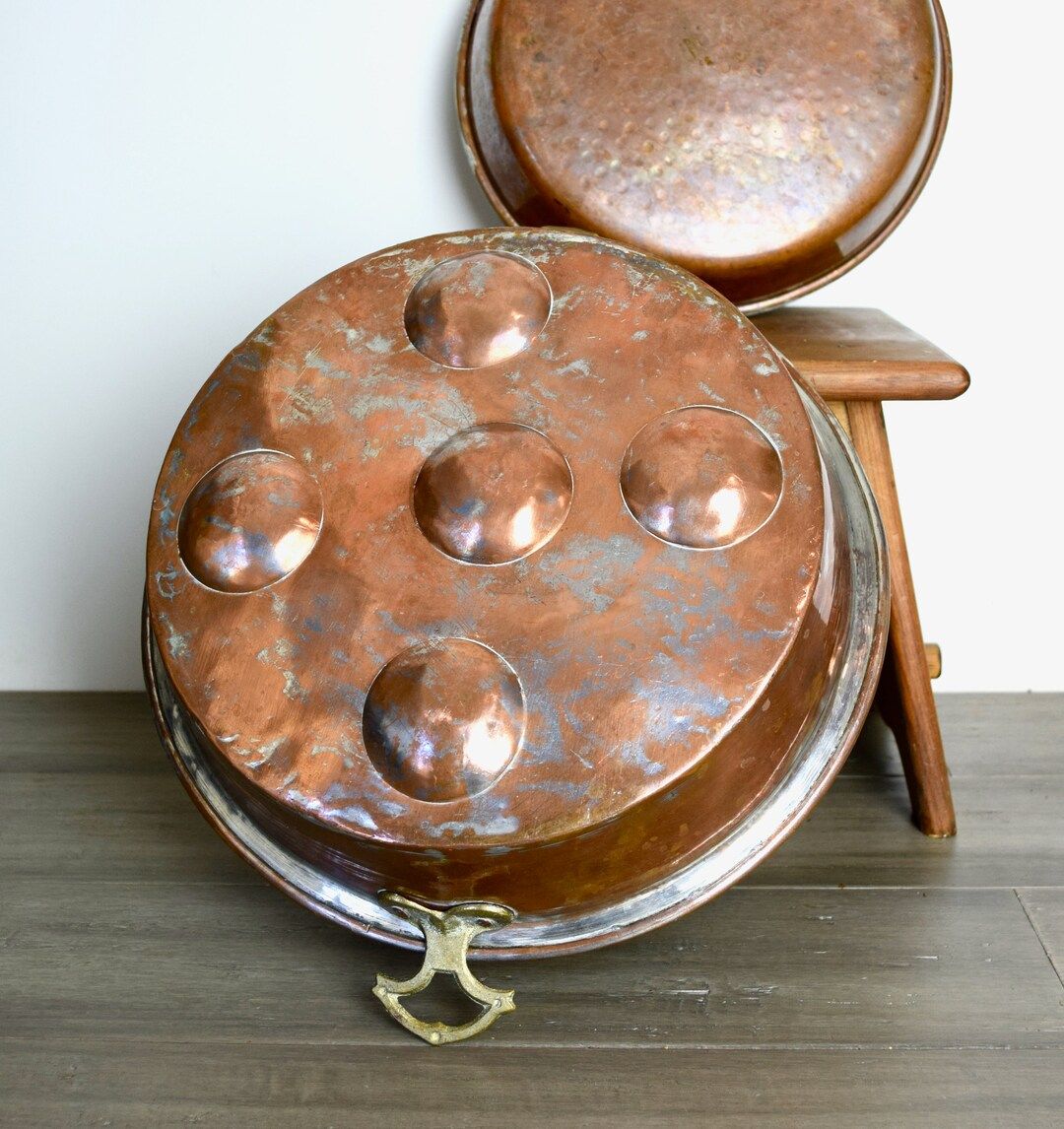 Vintage copper egg poaching pan...copper egg poacher...copper egg pan...copper escargot pan...15"... | Etsy (US)