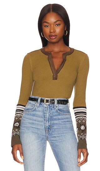 Mikah Layering Cuff Top in Grunge Combo | Revolve Clothing (Global)