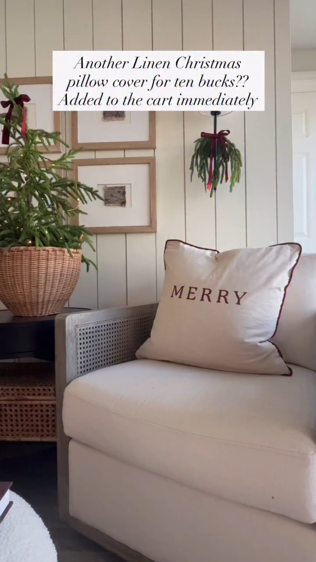 Obsessed with this H&M Christmas pillow cover. The linen texture looks high end, the quality is so good, and it’s only $10. Perfect for neutral Christmas decor and a cozy holiday living room. 

COMMENT: CHRISTMAS to get link sent to your inbox directly 

holiday pillow cover, linen pillow cover, neutral Christmas decor, cozy holiday home, modern holiday decor, budget Christmas finds, affordable home decor, organic modern decor, Christmas living room ideas