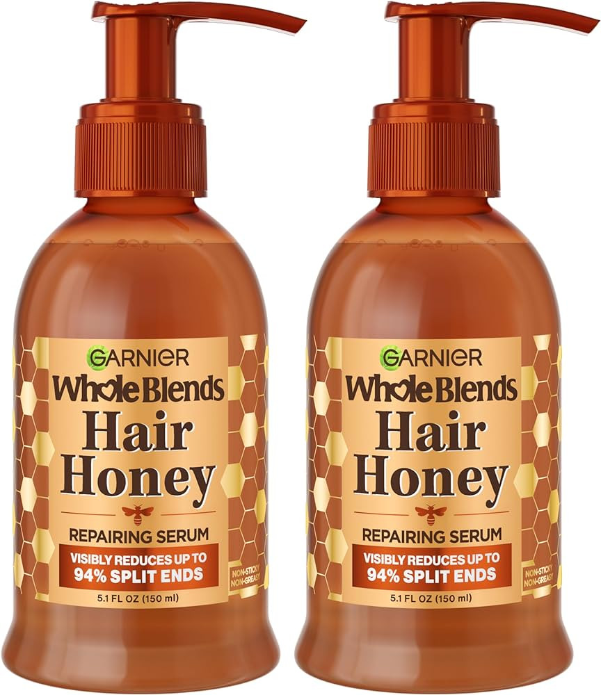 Garnier Whole Blends Honey Treasures Hair Honey Repairing Serum for Long, Damaged Hair, 5.1 Fl Oz... | Amazon (US)