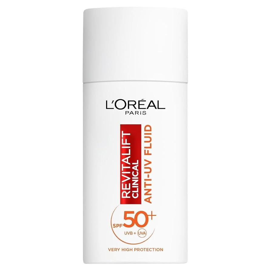 L’Oréal Paris Revitalift Clinical SPF 50+ Invisible UV Fluid, Protect, Prevent and Improve Age... | Amazon (UK)