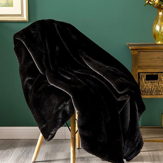 Sofila Faux Fur Throw Blanket Mink Plush Fleece, Super Soft Warm Cozy Fuzzy for Sofa Couch Bed Ho... | Amazon (US)