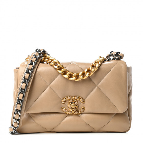 CHANEL

Lambskin Quilted Medium Chanel 19 Flap Dark Beige | Fashionphile