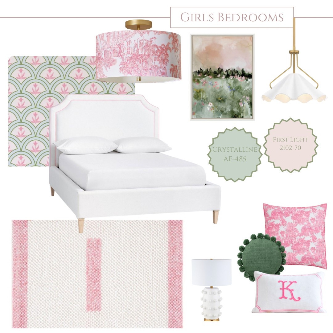 Girl room vibes with Lilly Pulitzer. Featuring bright pinks and greens with soft white details  

#LTKKids #LTKHome