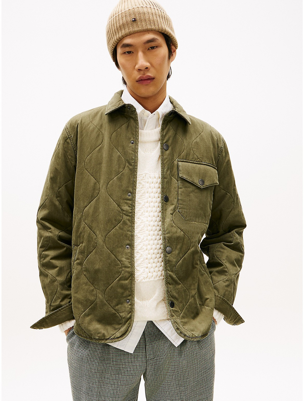 Tommy Hilfiger Men's Garment-Dyed Lightweight Quilted Jacket - Green - S | Tommy Hilfiger (US)