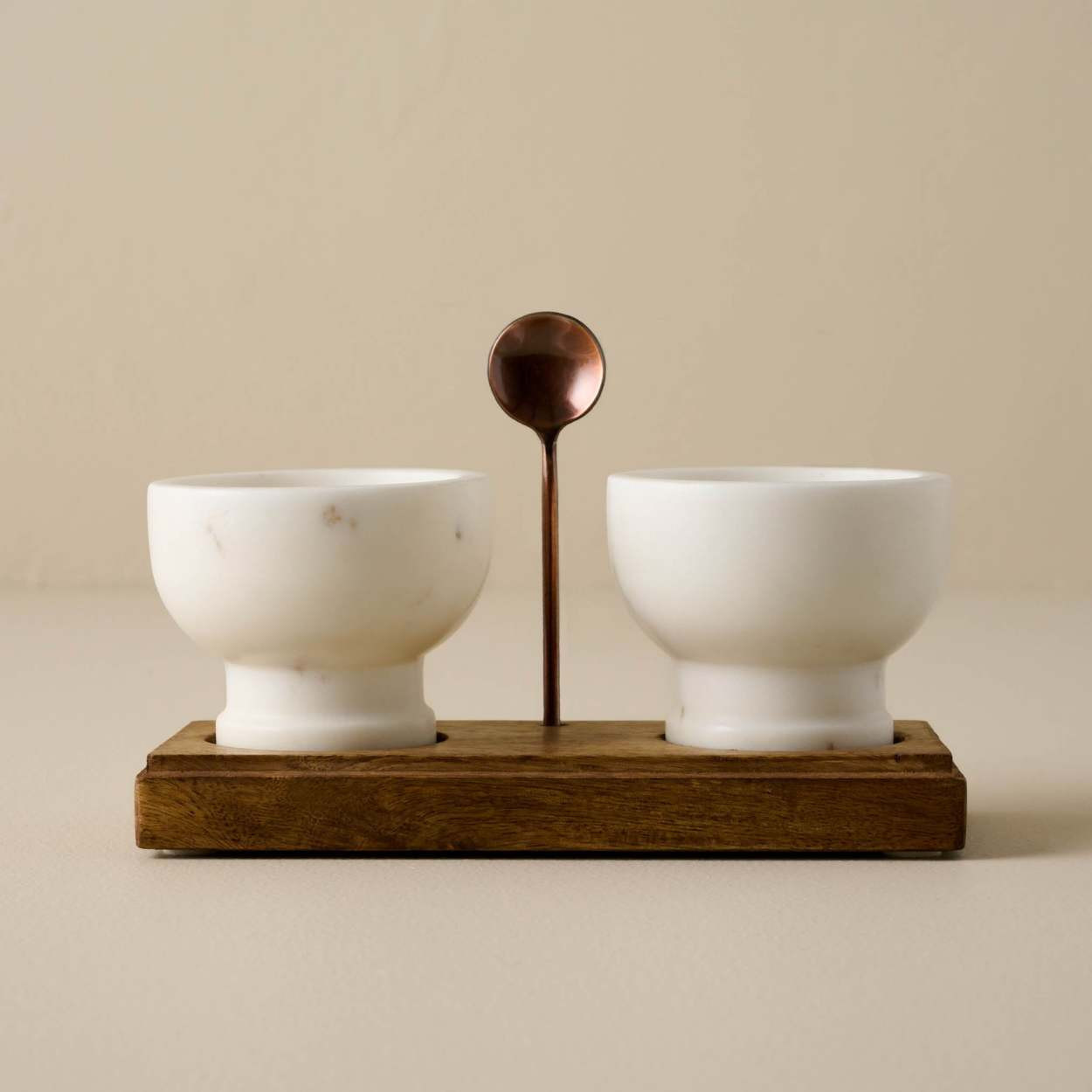 White Marble Salt + Pepper Set | Magnolia