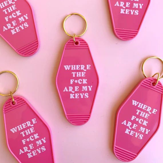 Where the Fck Are My Keys Motel Style Keychain   Fun Retro - Etsy | Etsy (US)