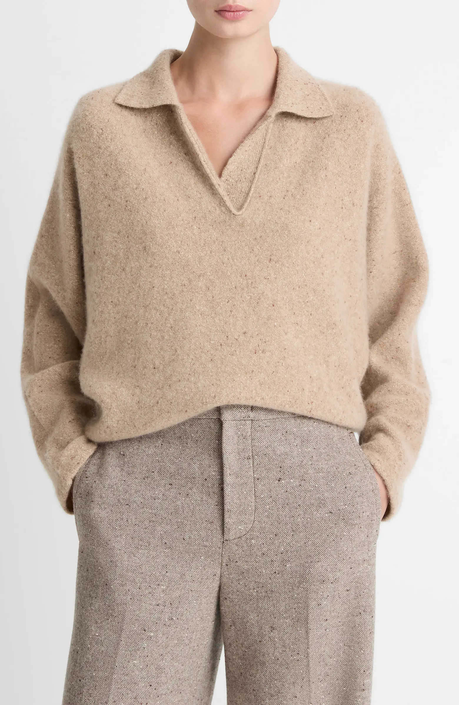 Vince Donegal Cashmere Polo Sweater | Nordstrom | Nordstrom