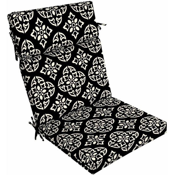 Better Homes & Gardens 44" x 21" Black & White Medallion Rectangle Outdoor Chair Cushion, 1 Piece | Walmart (US)