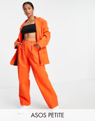 ASOS DESIGN Petite pop boy suit in bright orange | ASOS | ASOS (Global)