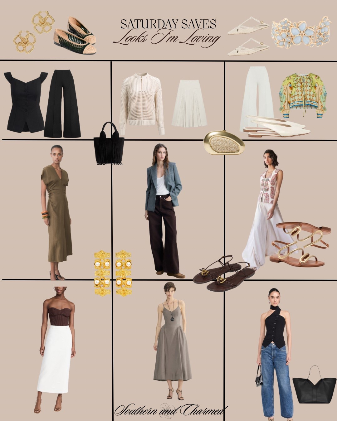 Looks I’m loving! Saturday saves of the week! Some office chic workwear looks, casual coffee date looks, vacation and resort styling, spring break outfits, date night, wedding guest dress, bump friendly options, etc. super fun accessories and lots of looks under $100!

#LTKSpringSale #LTKFindsUnder50 #LTKFindsUnder100