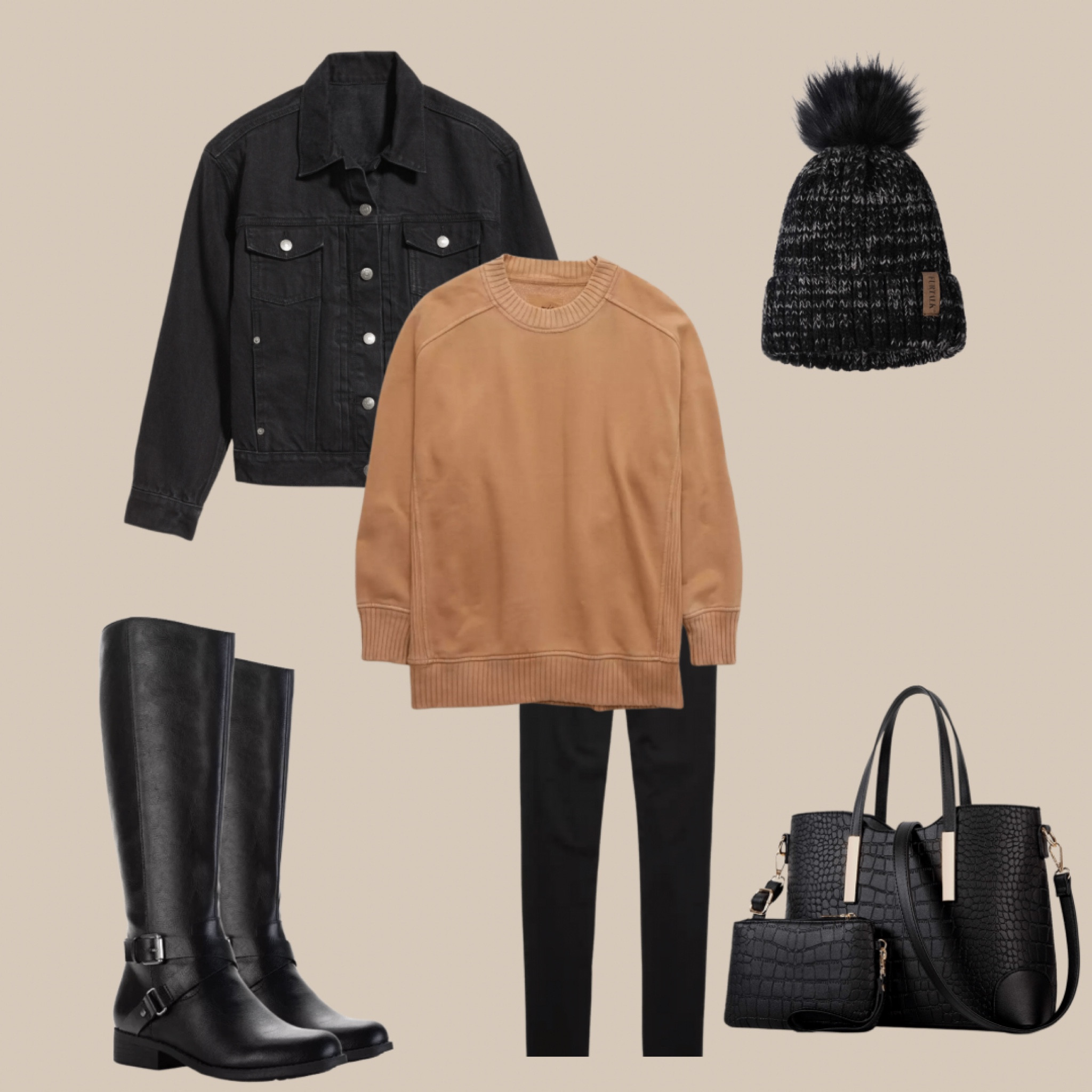 Fall outfit

Such a comfortable outfit for this coming fall. Boots are back in style! Keeping this one blacked out besides the crew sweatshirt. 

#LTKfit #LTKstyletip #LTKcurves